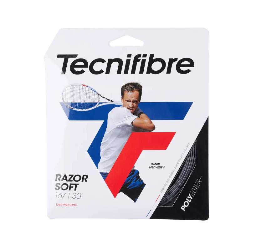 Tecnifibre Razor Soft 16/1.30 Tennis String (Grey) - RacquetGuys.ca