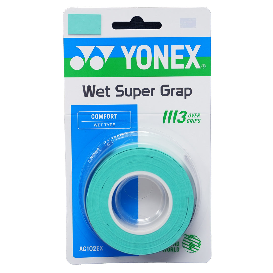 Yonex Wet Super Grap Overgrip 3 Pack (Green) | RacquetGuys