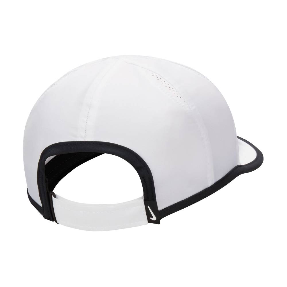 Nike Dri-FIT Unstructured Club Featherlight Junior Cap (White/Black) - RacquetGuys.ca
