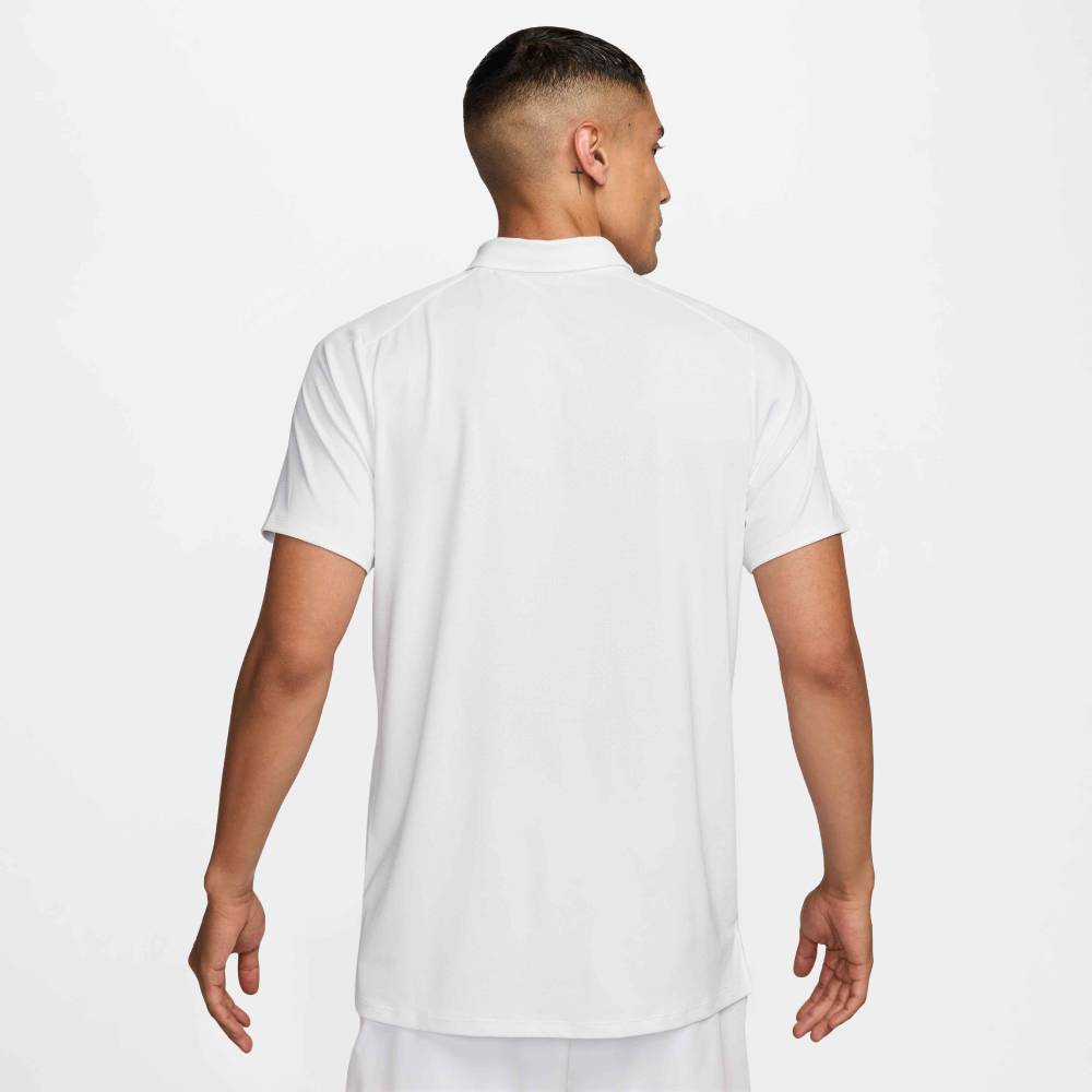 Nike Men's Dri-FIT Advantage Polo (White/Black) - RacquetGuys.ca