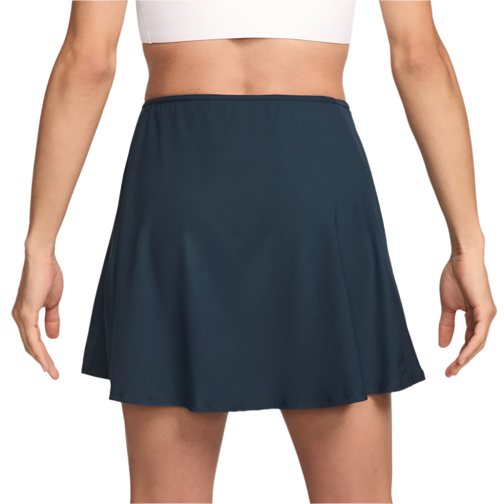 Nike Women's Dri-FIT Victory Mid-Rise Flouncy Skirt (Armory Navy/White) - RacquetGuys.ca