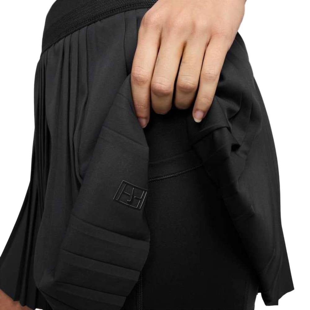 Nike Women's Dri-Fit Advantage HR Ace Pleated Skirt (Black/White) - RacquetGuys.ca