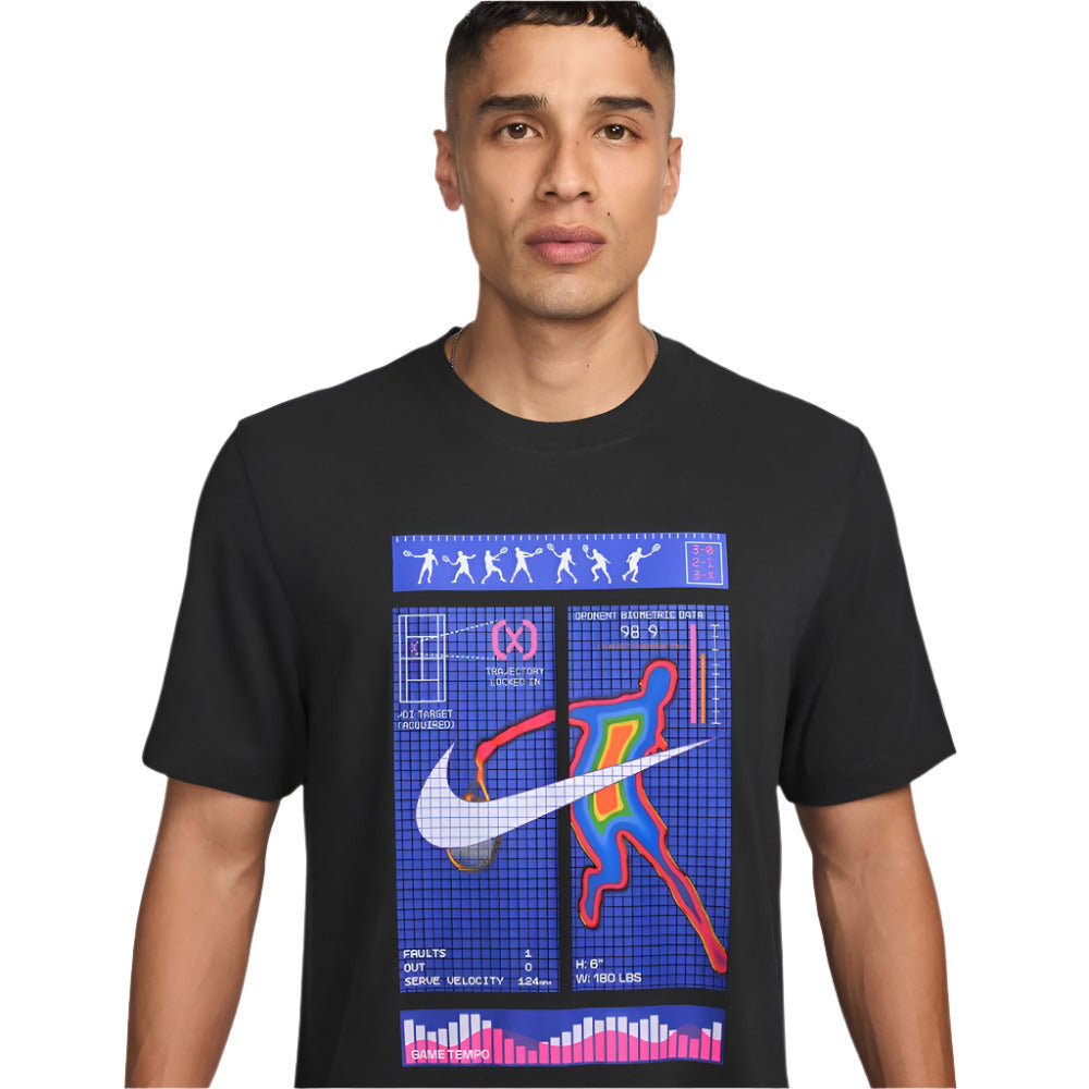 Nike Men's Court Dri-FIT Tee OC Top (Black) - RacquetGuys.ca