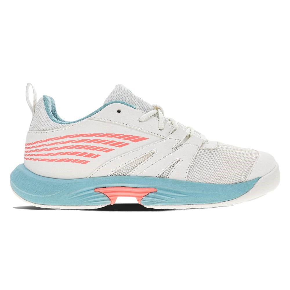 K-Swiss SpeedTrac Junior Tennis Shoe (White/Nile Blue)