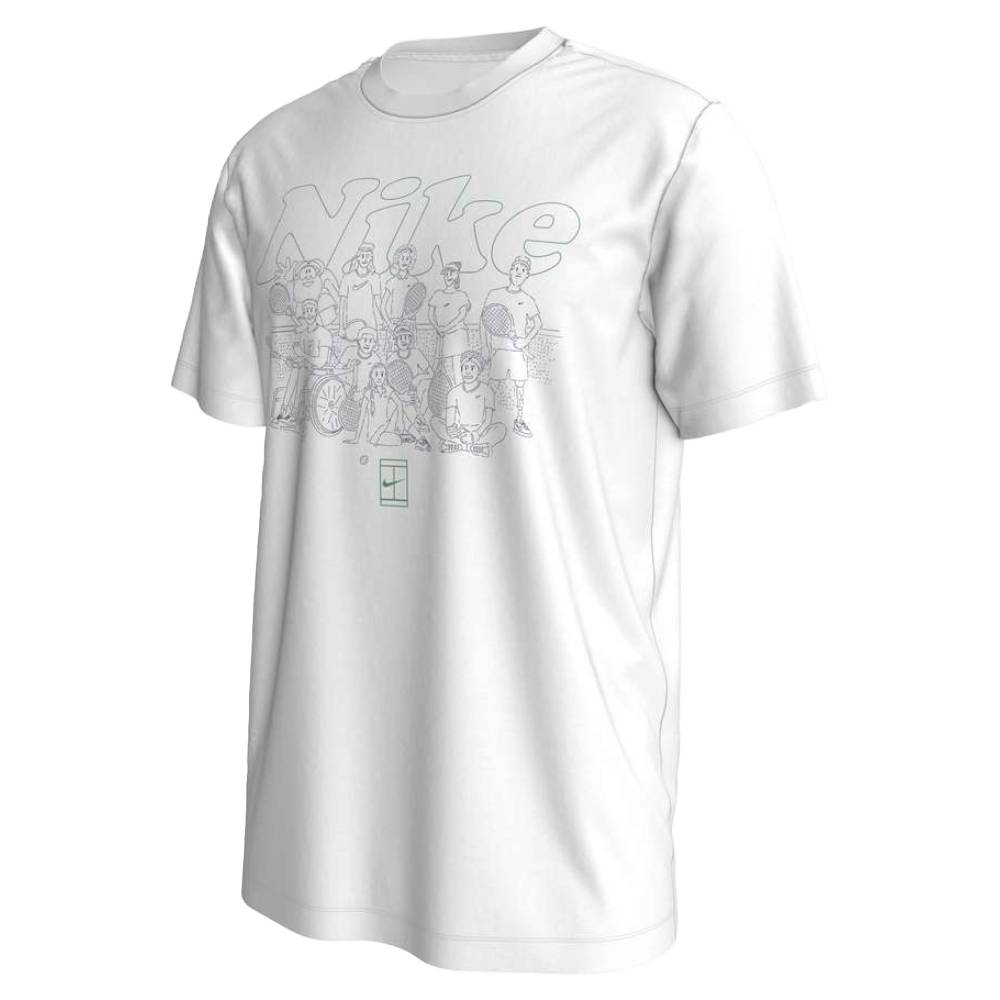 Nike Men's Court Dri-FIT OC SU24 Tee Top (White) - RacquetGuys.ca