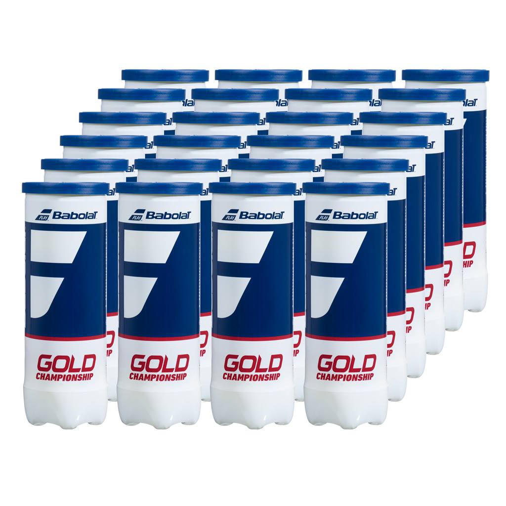 Babolat Gold Championship Extra Duty Tennis Balls - 24 Can Case - RacquetGuys.ca