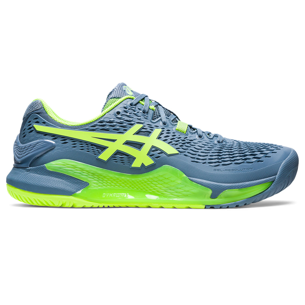 Asics Gel Resolution 9 Men's Tennis Shoe (Blue/Green) – RacquetGuys.ca