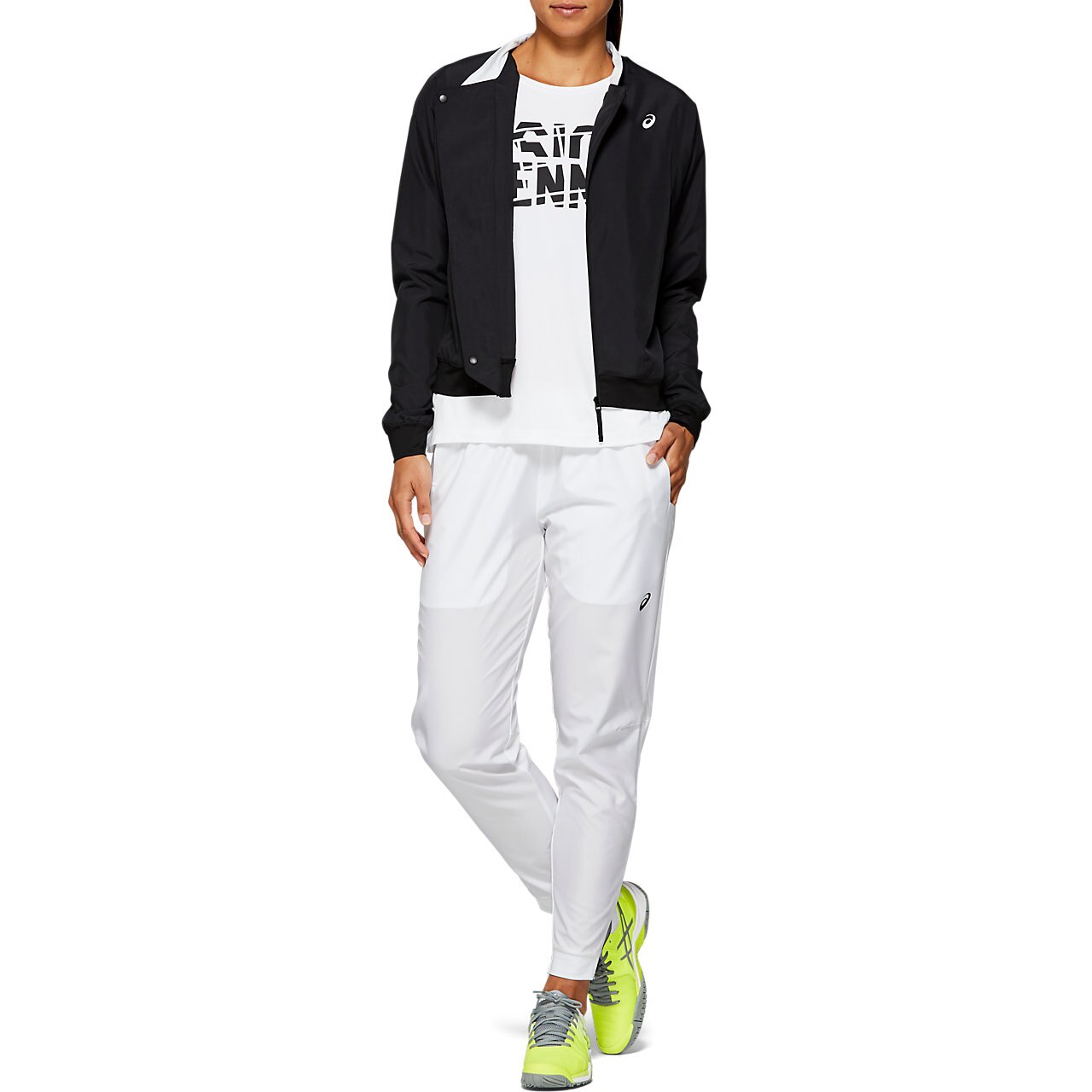 Asics Women's Practice Jacket (Black) - RacquetGuys.ca