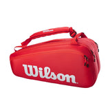 Wilson Super Tour 9 Pack Racquet Bag (Red) - RacquetGuys.ca