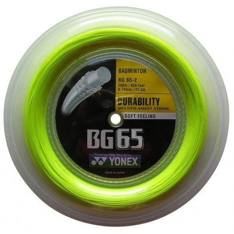 Yonex BG 65 Badminton String Reel (Yellow) - RacquetGuys.ca