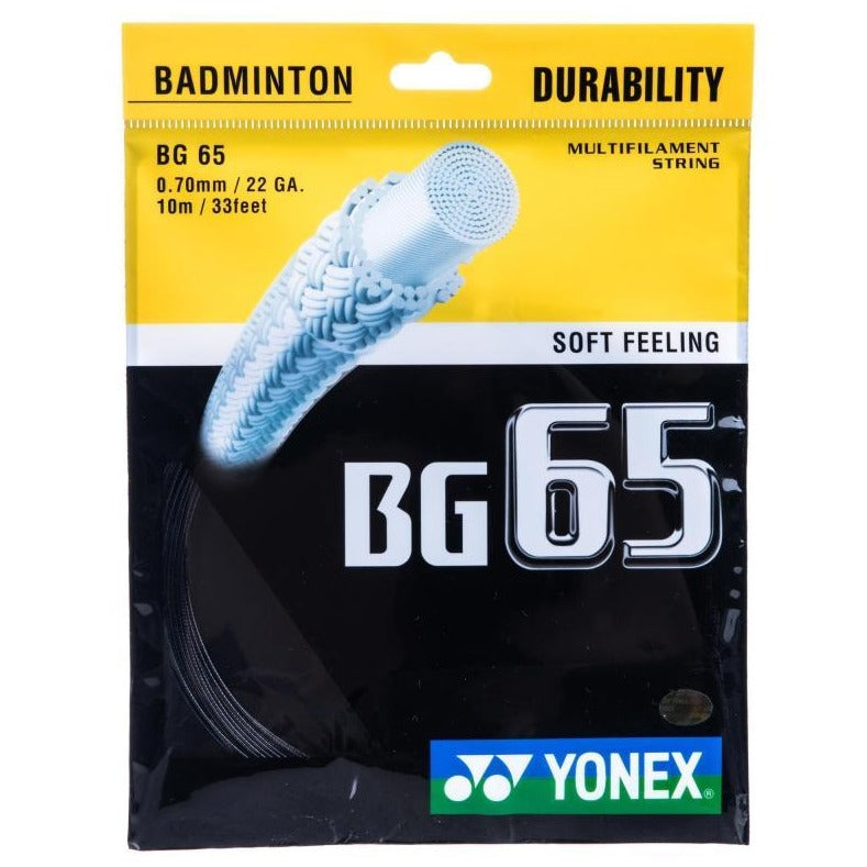 Yonex BG 65 Badminton String (Black) – RacquetGuys.ca