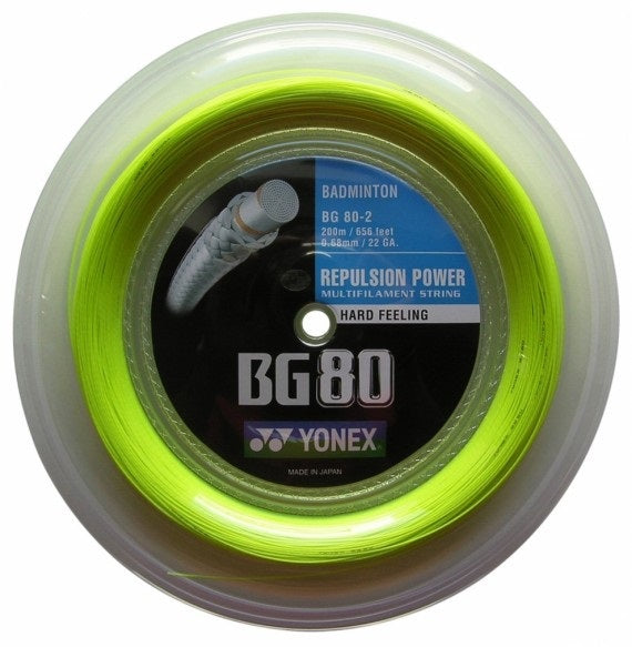 Yonex BG 80 Badminton String Reel (Yellow) - RacquetGuys.ca