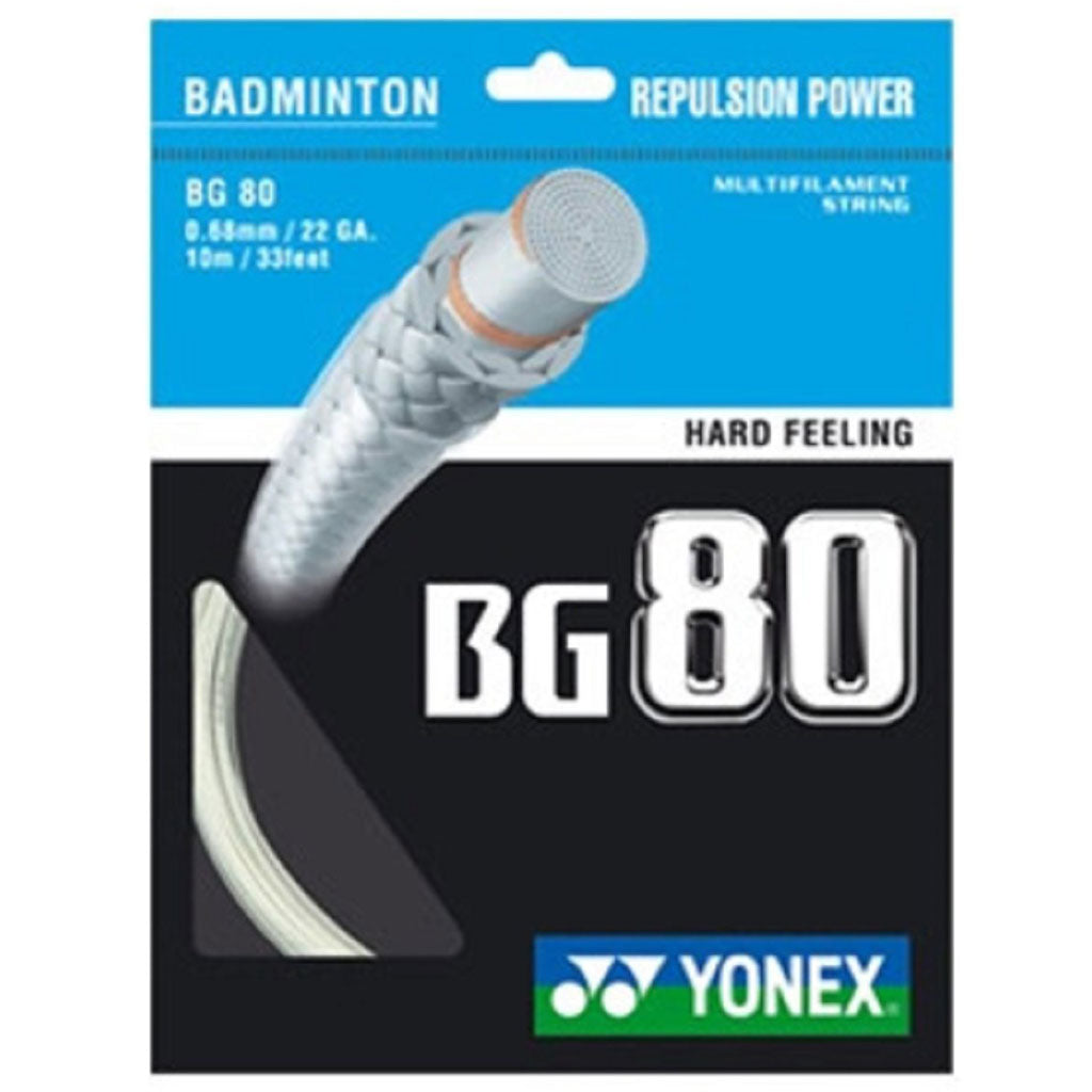 YONEX　BG80　POWER　200mロール　（ホワイト） Yonex BG80 Power 200M Badminton Reel - White - Of Courts