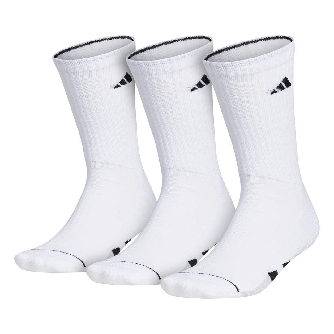 adidas Men s Cushioned Crew Socks 3 Pack White