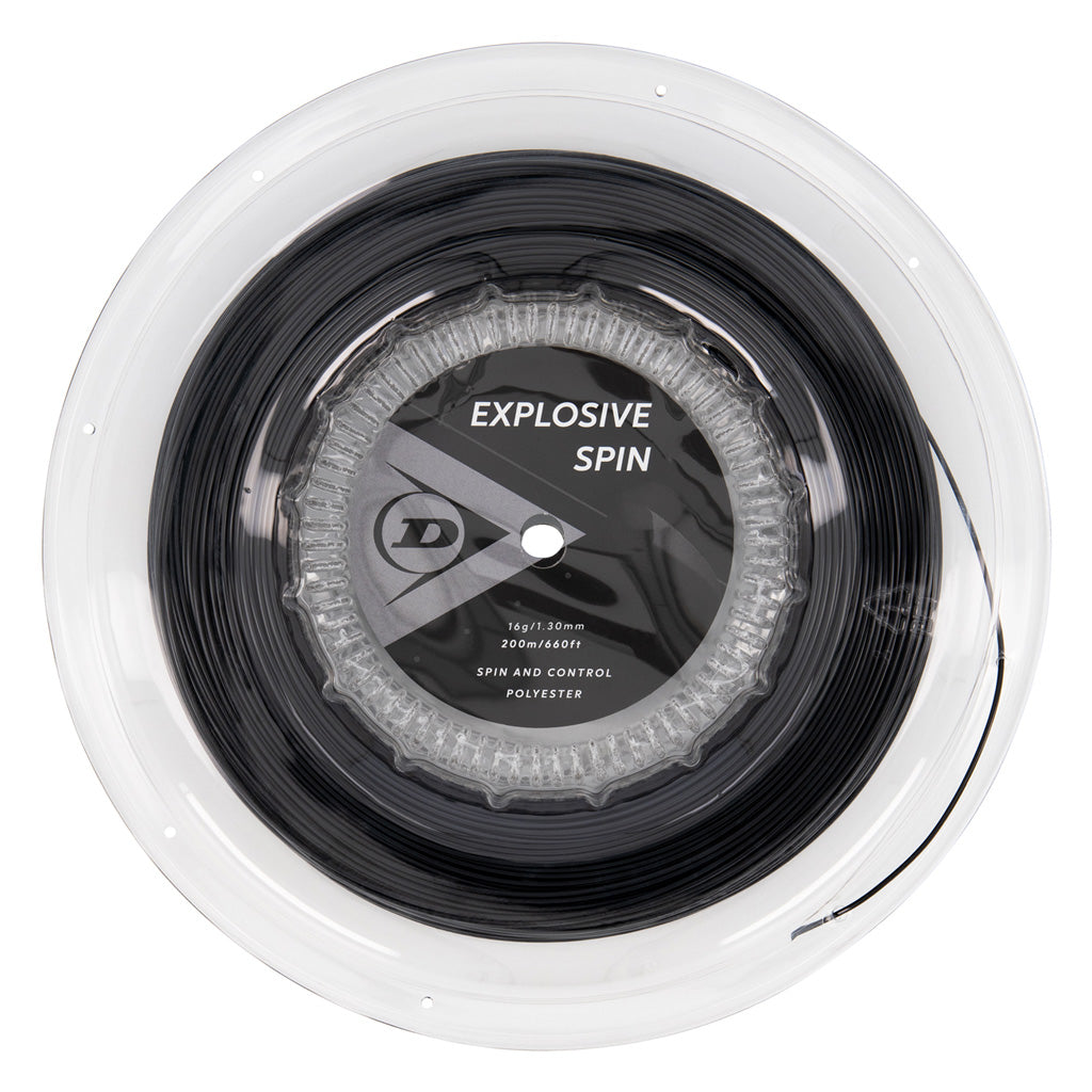 Dunlop Explosive Spin 16 G Tennis String Reel (Black) - RacquetGuys.ca