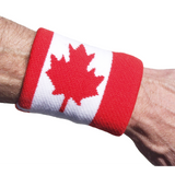 Canadian Flag 4" Wide Wristbands - RacquetGuys.ca