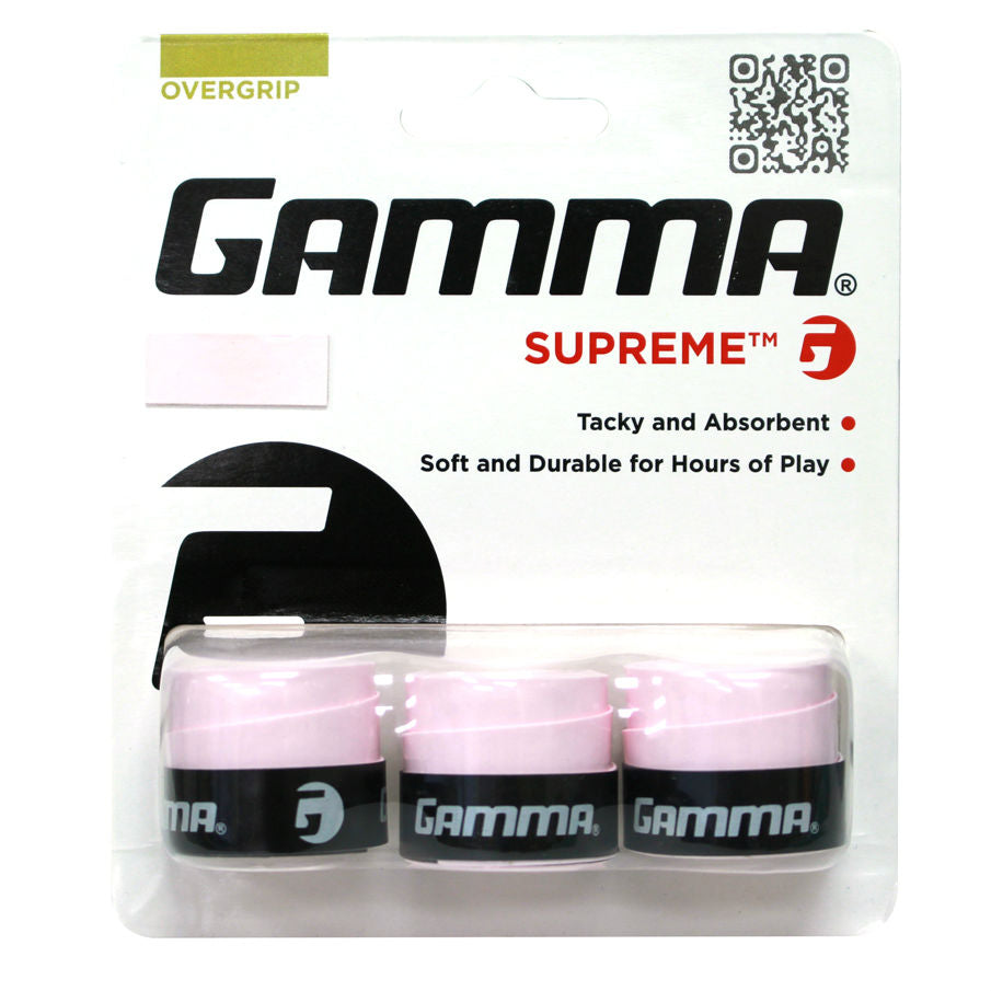 Gamma Supreme Overgrip 3 Pack (Pink) - RacquetGuys.ca