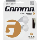 Gamma Glide 16/1.30 & Moto 17/1.24 Hybrid Tennis String (Black/White)