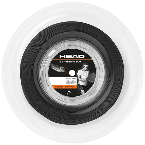 Head Synthetic Gut 16 Tennis String Reel (Black) - RacquetGuys.ca