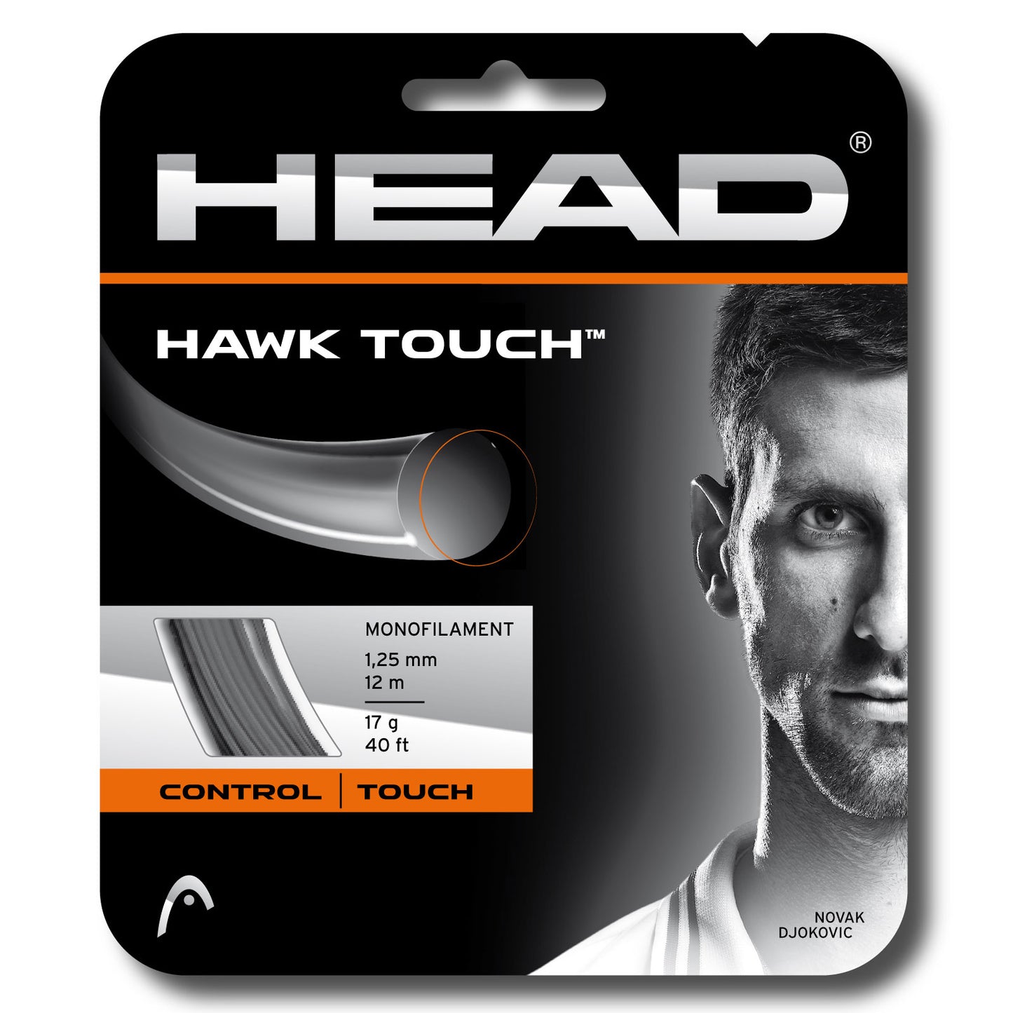 Head Hawk Touch 17 Tennis String (Anthracite) - RacquetGuys.ca