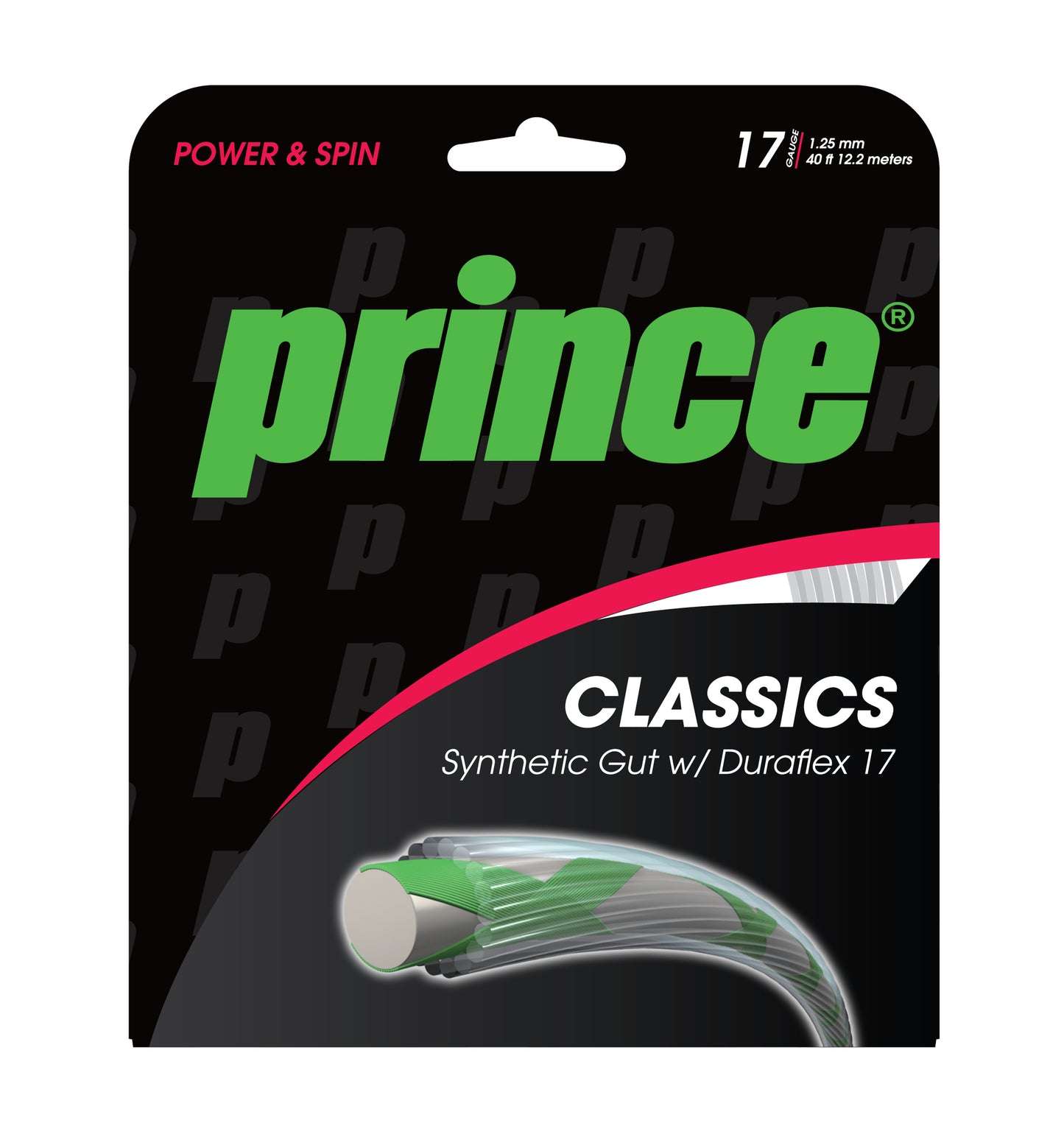 Prince Synthetic Gut 17 Duraflex Tennis String (White) - RacquetGuys.ca