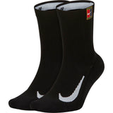 Nike Court Multiplier Cushioned Socks 2 Pack (Black)