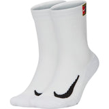 Nike Court Multiplier Cushioned Socks 2 Pack (White)
