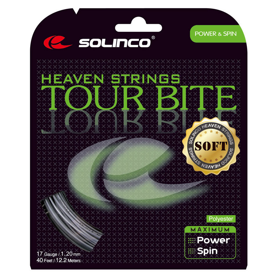 Solinco Tour Bite Soft 17 Tennis String (Silver) - RacquetGuys.ca