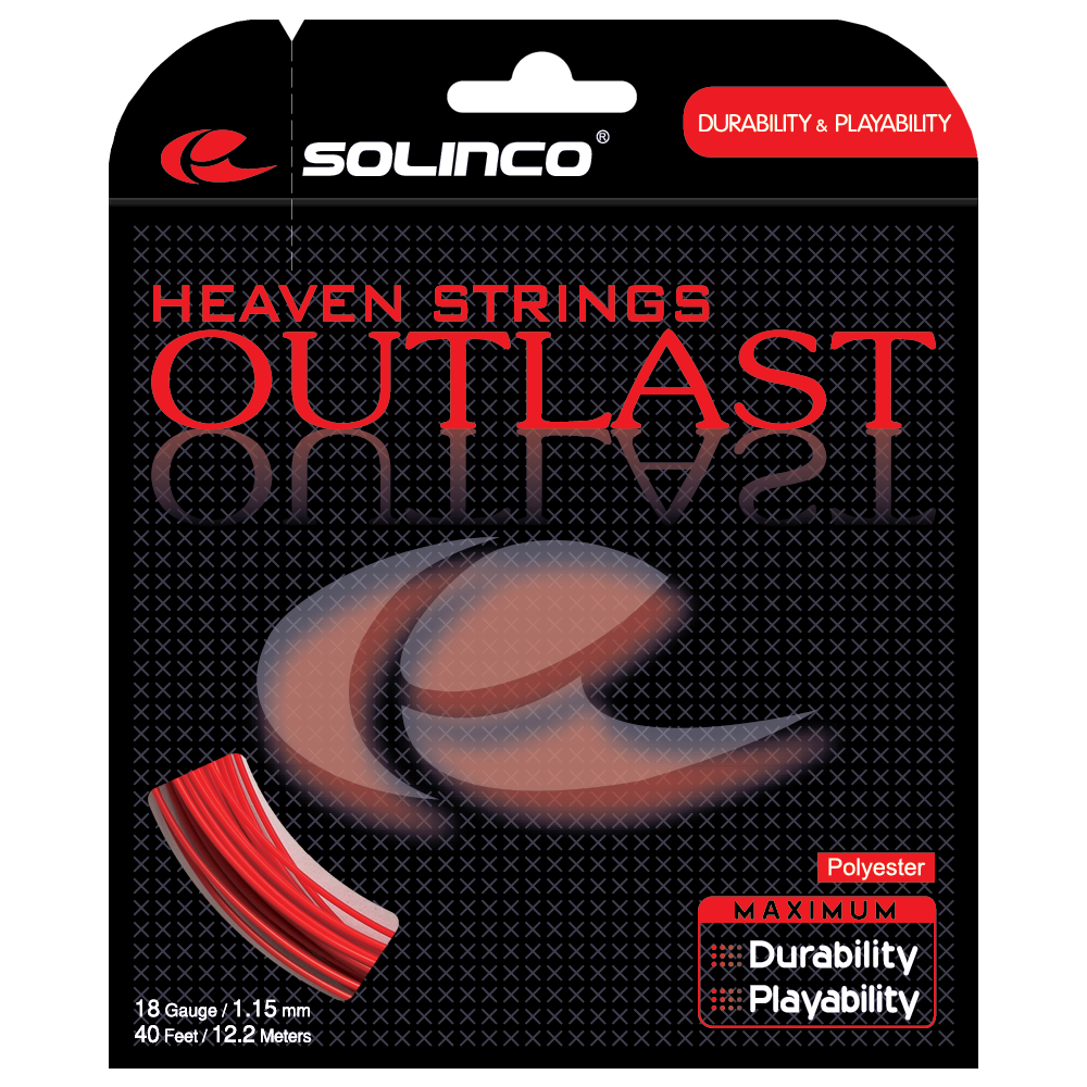 Solinco Outlast 18 Tennis String (Red) - RacquetGuys.ca