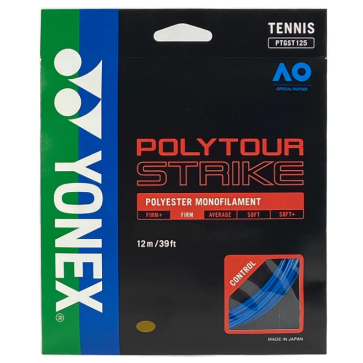 Yonex Poly Tour Strike 17/1.20 Tennis String (Blue) - RacquetGuys.ca