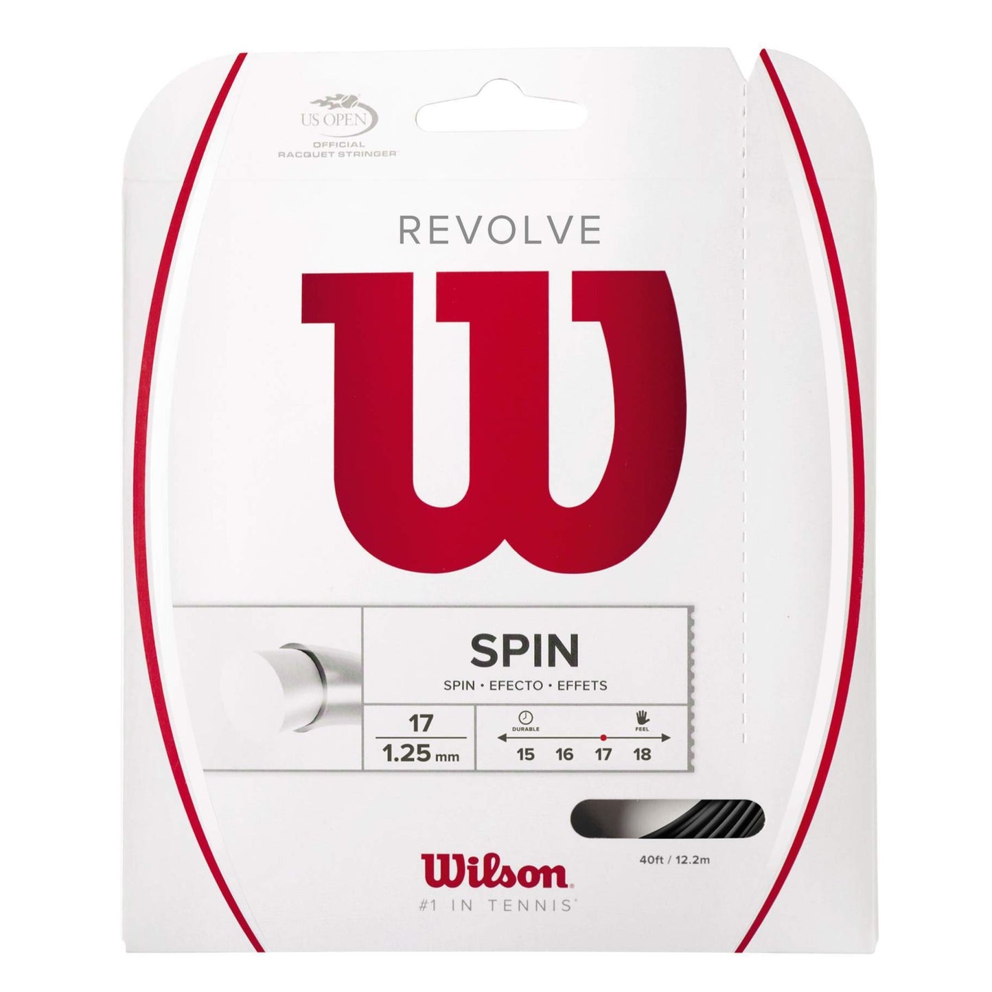 Wilson Revolve 17 Tennis String (Black) - RacquetGuys.ca