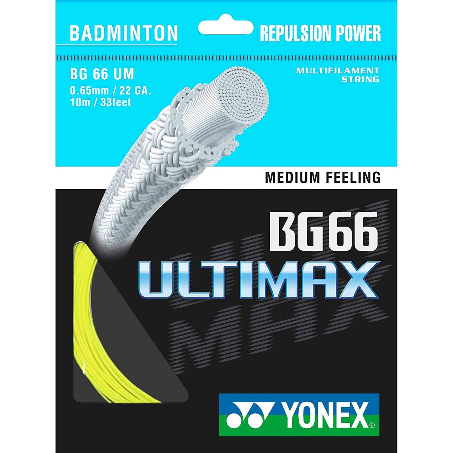 Yonex BG 66 Ultimax Badminton String (Yellow) – RacquetGuys.ca