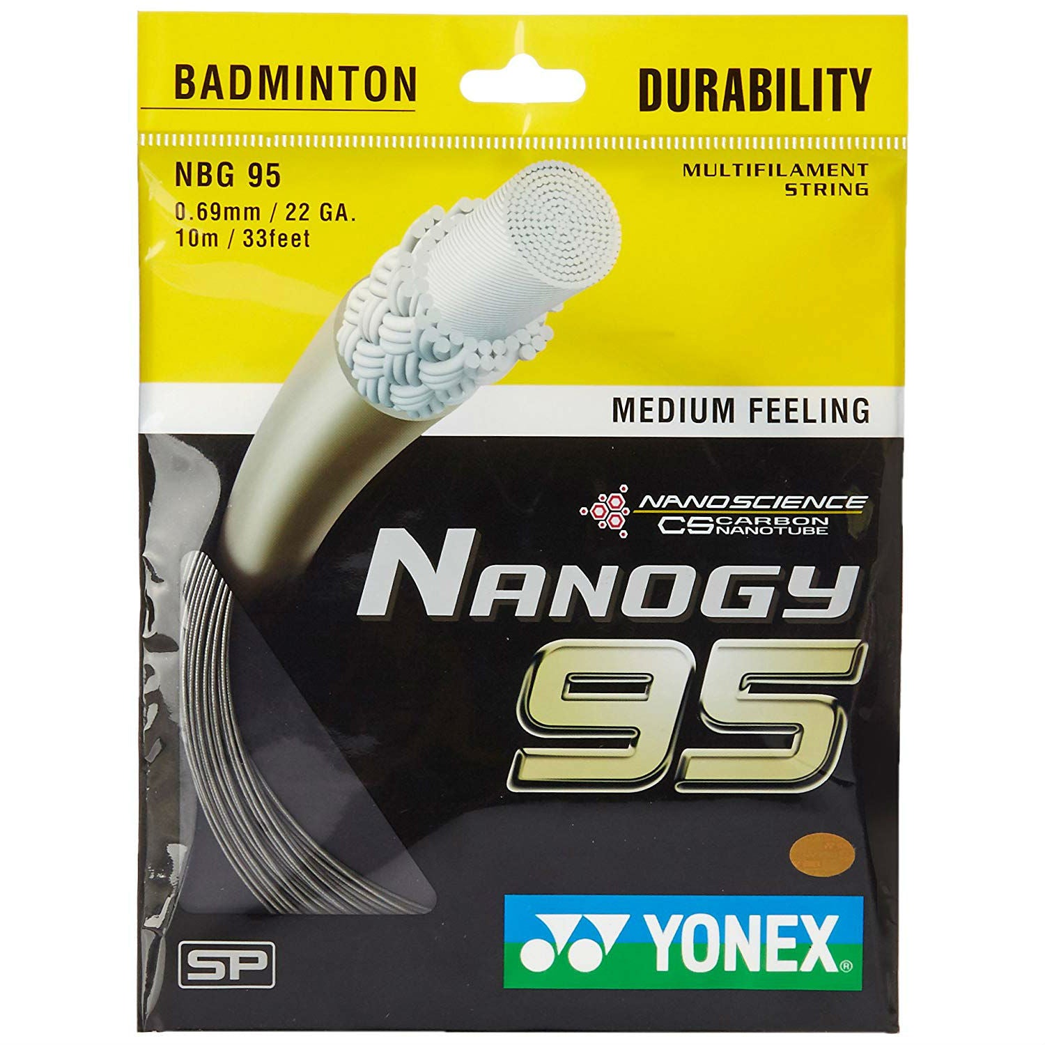 Yonex Nanogy BG 95 Badminton String (Graphite) – RacquetGuys.ca