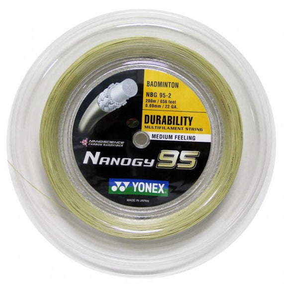 廃盤 YONEX NANOGY 95 TEAM 100 ガット　ゴールド Yonex Nanogy BG 95 Badminton String Reel (Cosmic Gold