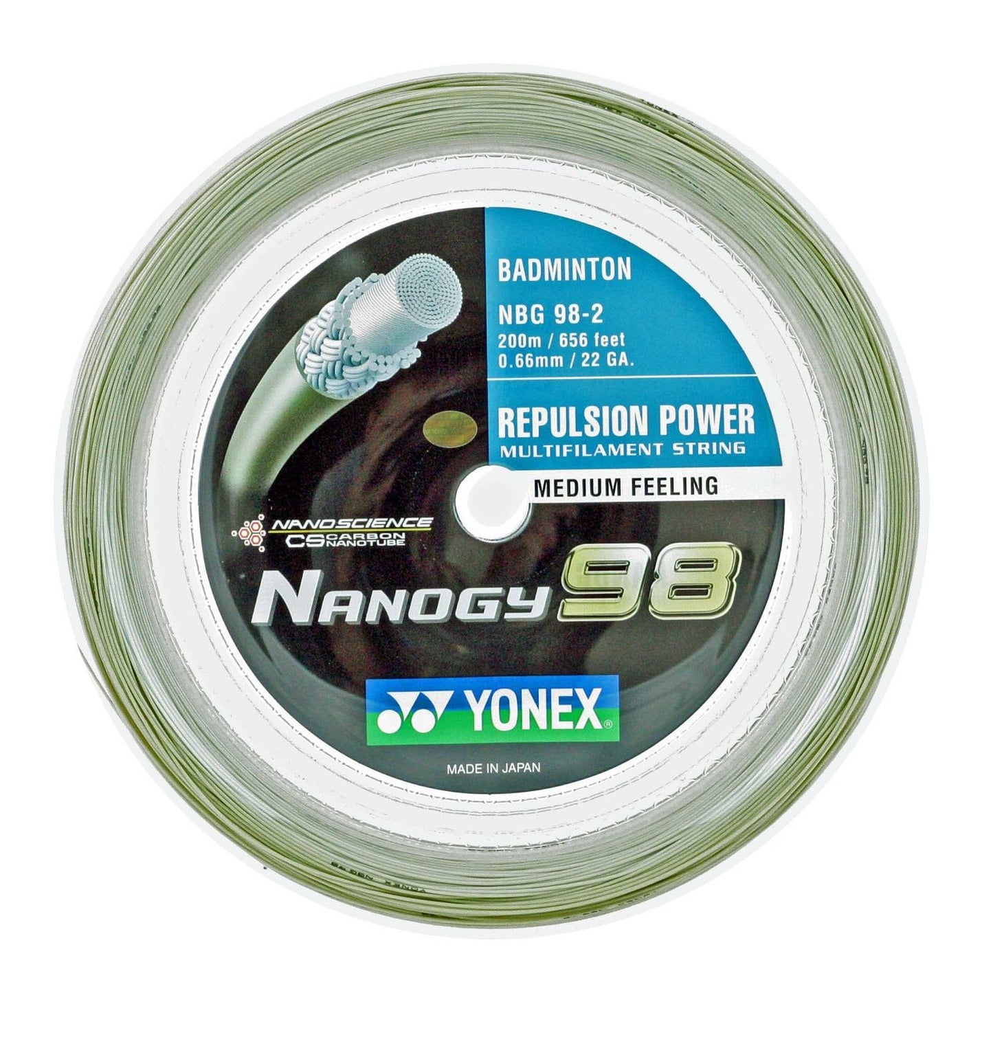 Yonex Nanogy BG 98 Badminton String Reel (Cosmic Gold) - RacquetGuys.ca