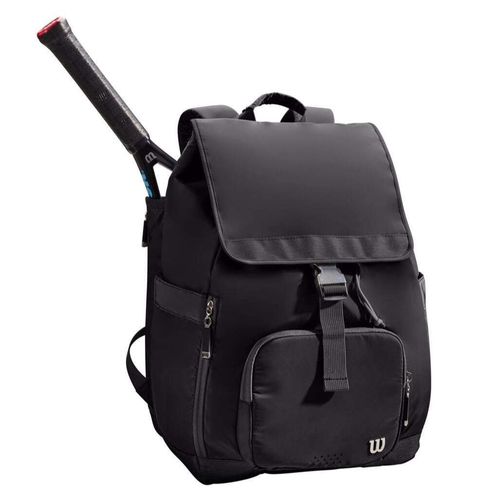 Wilson Women's Foldover Backpack Racquet Bag (Black) - RacquetGuys.ca