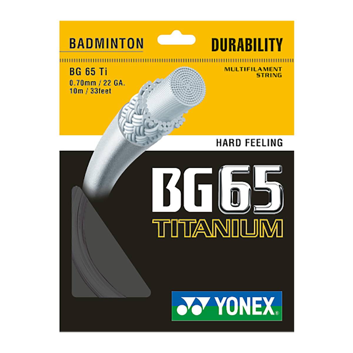Yonex BG 65Ti Badminton String (Black) - RacquetGuys.ca
