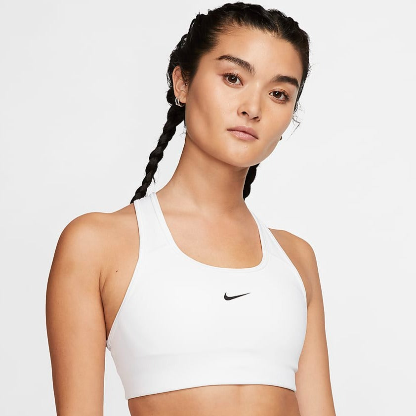 Women's Nike pro padded sports bra Medium cross back White and