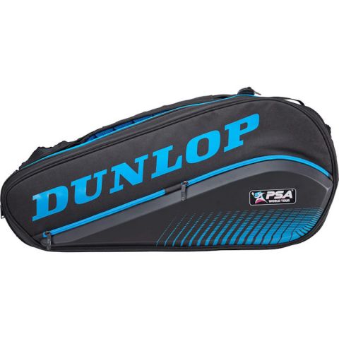 Dunlop PSA 12 Racquet Squash Bag (Black/Blue) - RacquetGuys.ca