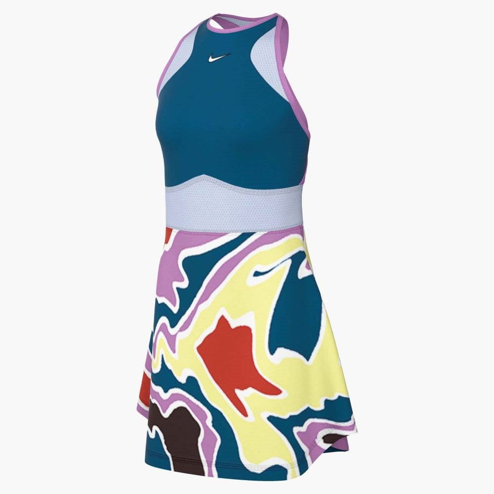 Nike Women's Dri-FIT Court Slam Melbourne Dress (Green Abyss/Grey