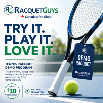 tennis racquet on court with a tennis ball.