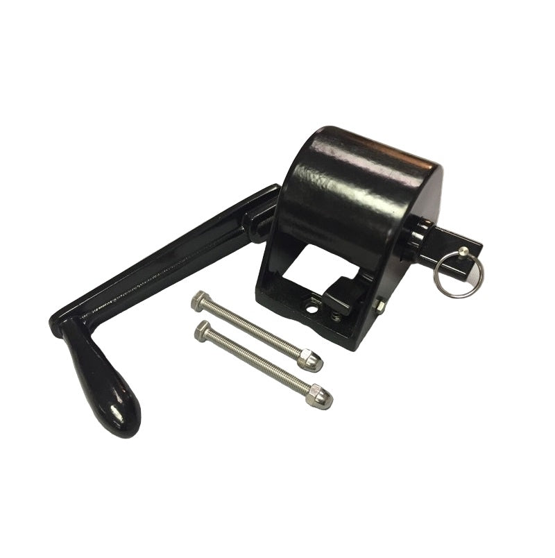 Premium Net Post Replacement External Winding Mechanism (Black) - RacquetGuys.ca