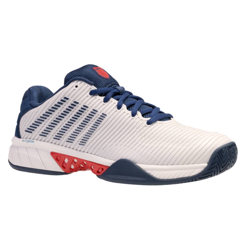 K-Swiss Hypercourt Express 2 Men's Tennis Shoe (White/Blue) - RacquetGuys.ca