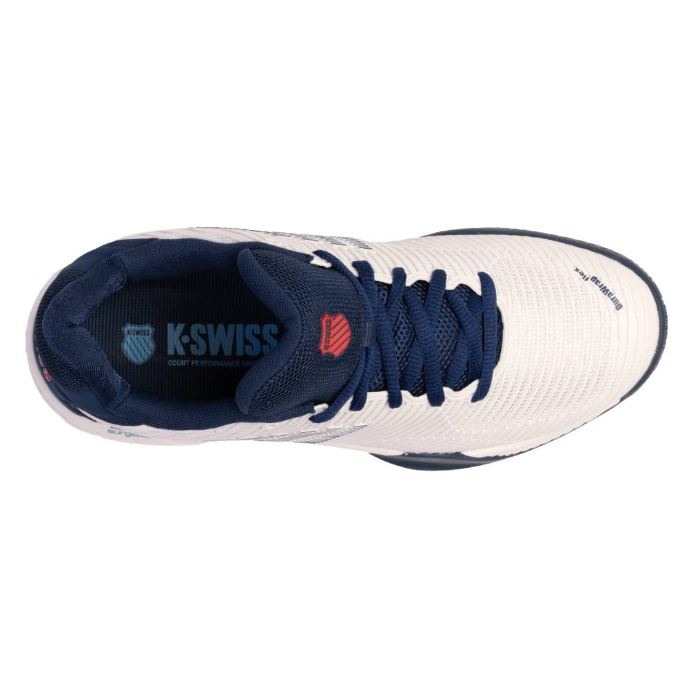 K-Swiss Hypercourt Express 2 Men's Tennis Shoe (White/Blue) - RacquetGuys.ca
