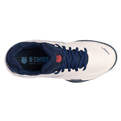 K-Swiss Hypercourt Express 2 Men's Tennis Shoe (White/Blue) - RacquetGuys.ca