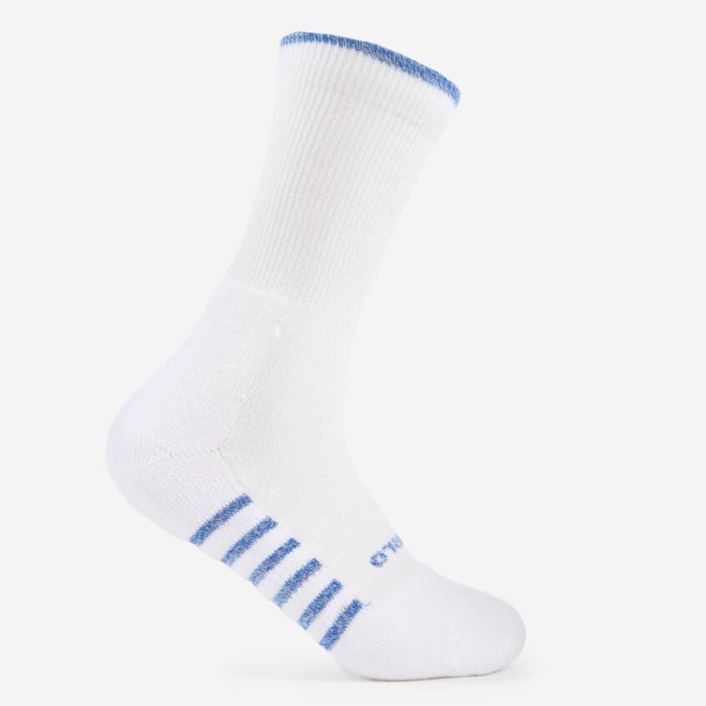 Thorlo Unisex Pickleball Light Cushion Crew Socks (White) - RacquetGuys.ca