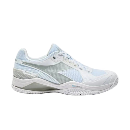 Diadora Blushield Torneo 3 Men's Tennis Shoe (White/Silver) - RacquetGuys.ca