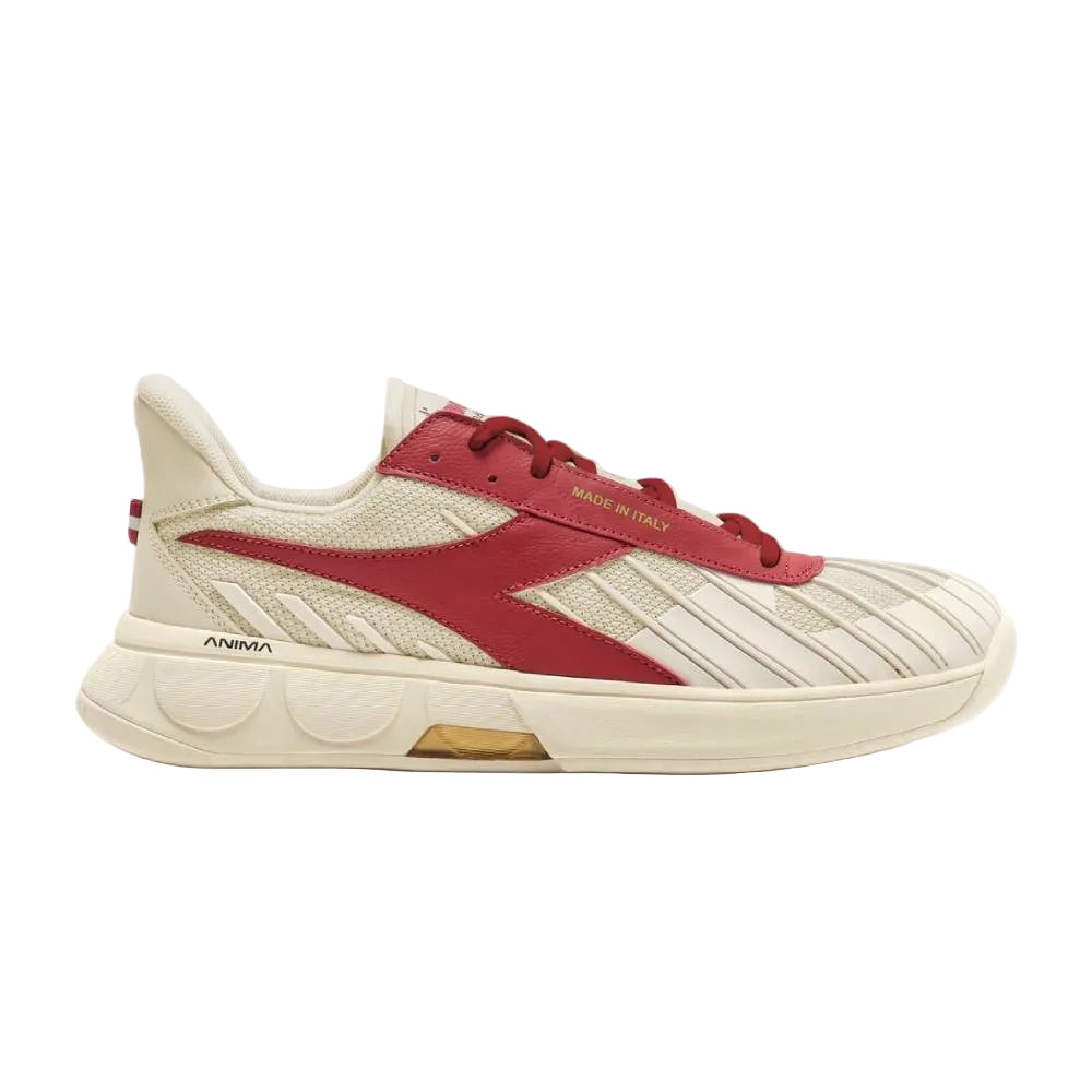 Diadora B. Elite Star Men's Tennis Shoe (White/Garnet) - RacquetGuys.ca