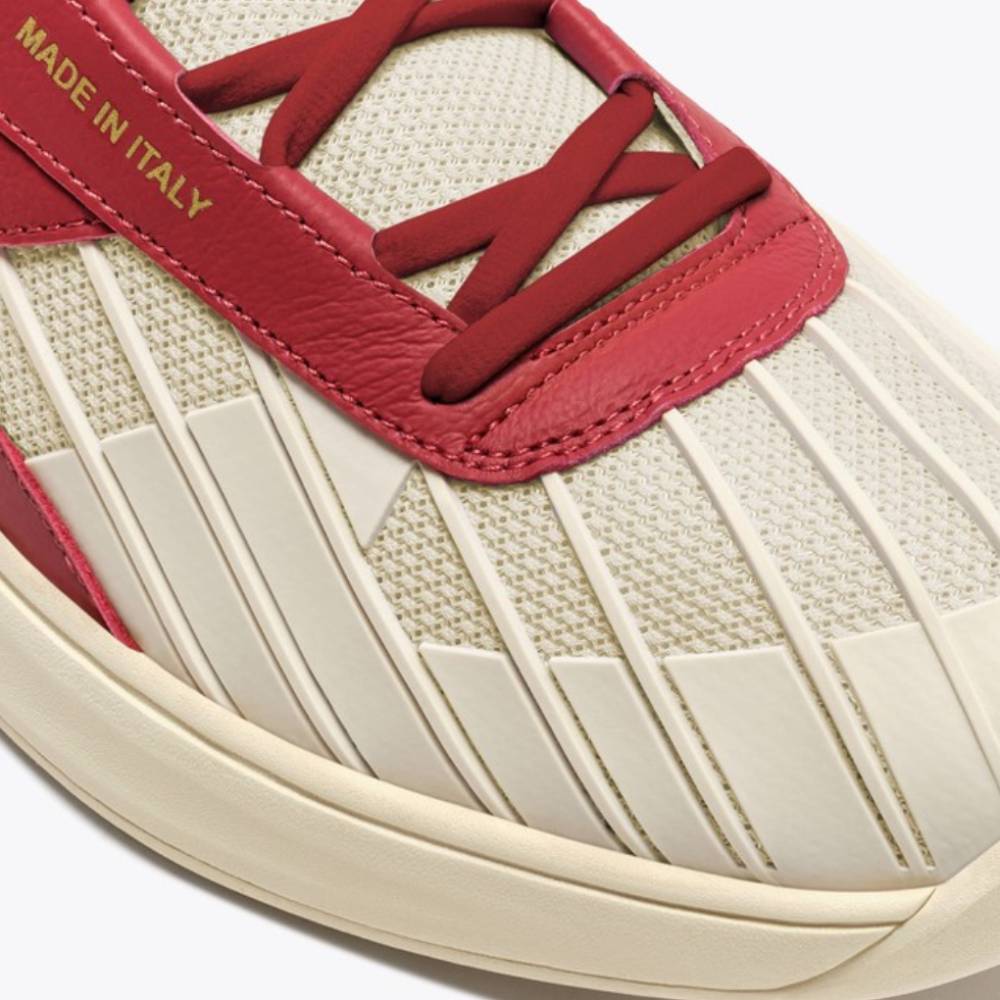 Diadora B. Elite Star Men's Tennis Shoe (White/Garnet) - RacquetGuys.ca