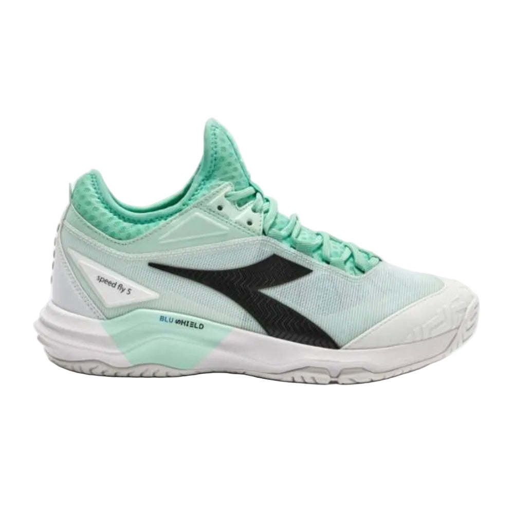 Diadora Speed Blushield Fly 5 Women's Tennis Shoe (Cabbage/ Black/White) - RacquetGuys.ca